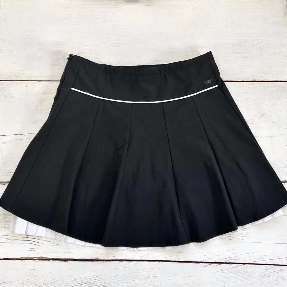 PXG Parsons Xtreme Golf Womens Small Two-In-One Pleated Skirt Skort Black $175 - Picture 6 of 16